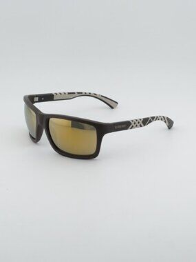 Burberry BE4483 42345A Sunglasses Brown Rectangle Frame, Brown Mirror Lenses